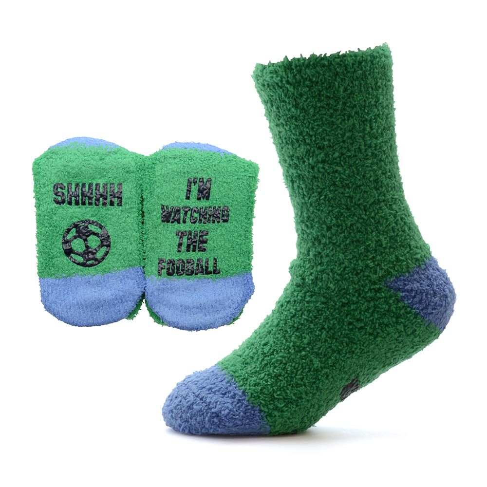 Slogan Sole Cosy Socks Kids Boys Girls Fluffy Winter Novelty Sock (3 Pairs) - Picture 3 of 9