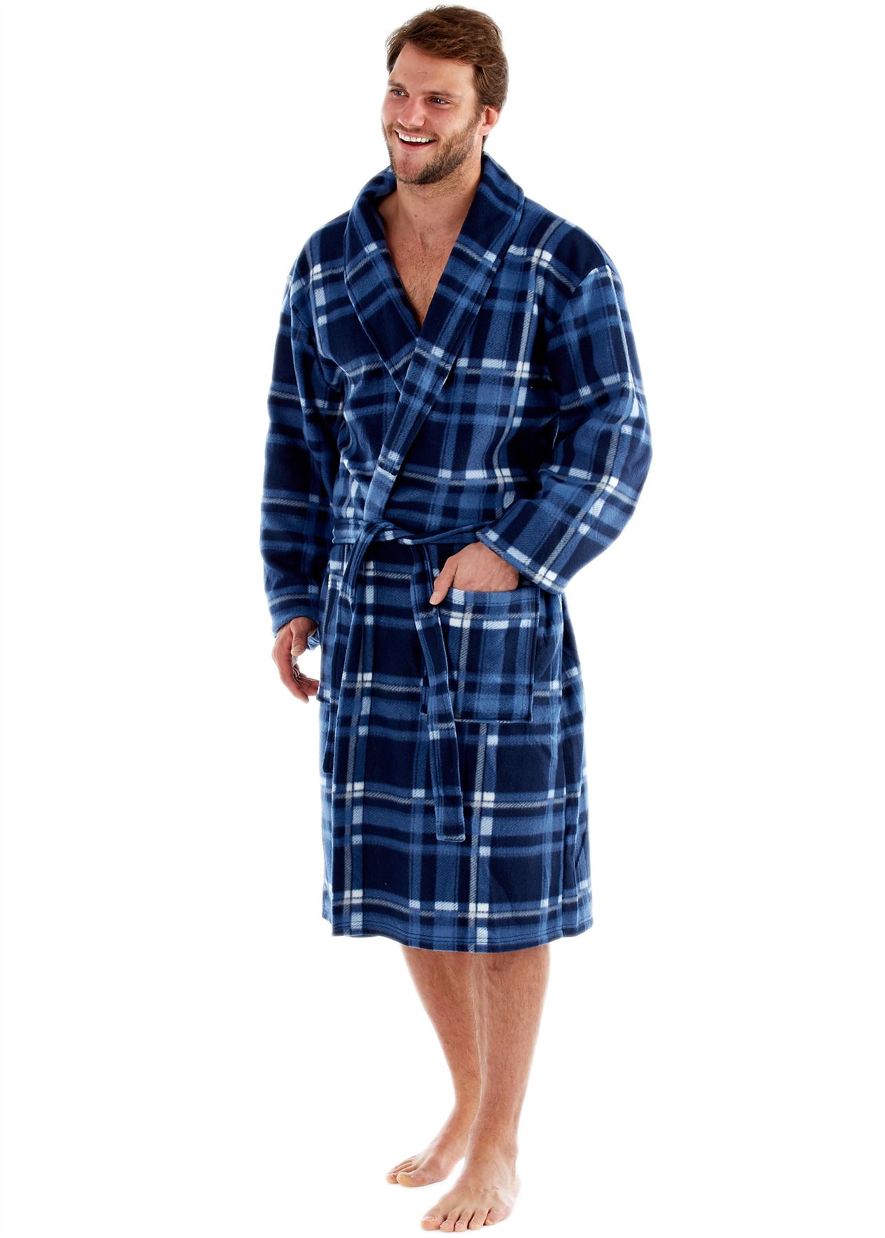 2XL Grey Harvey James Mens Checkered Long Sleeve Fleece Warm Pyjama Set 2XL Grey Harvey James Mens Checkered Long Sleeve Fleece Warm Pyjama Set