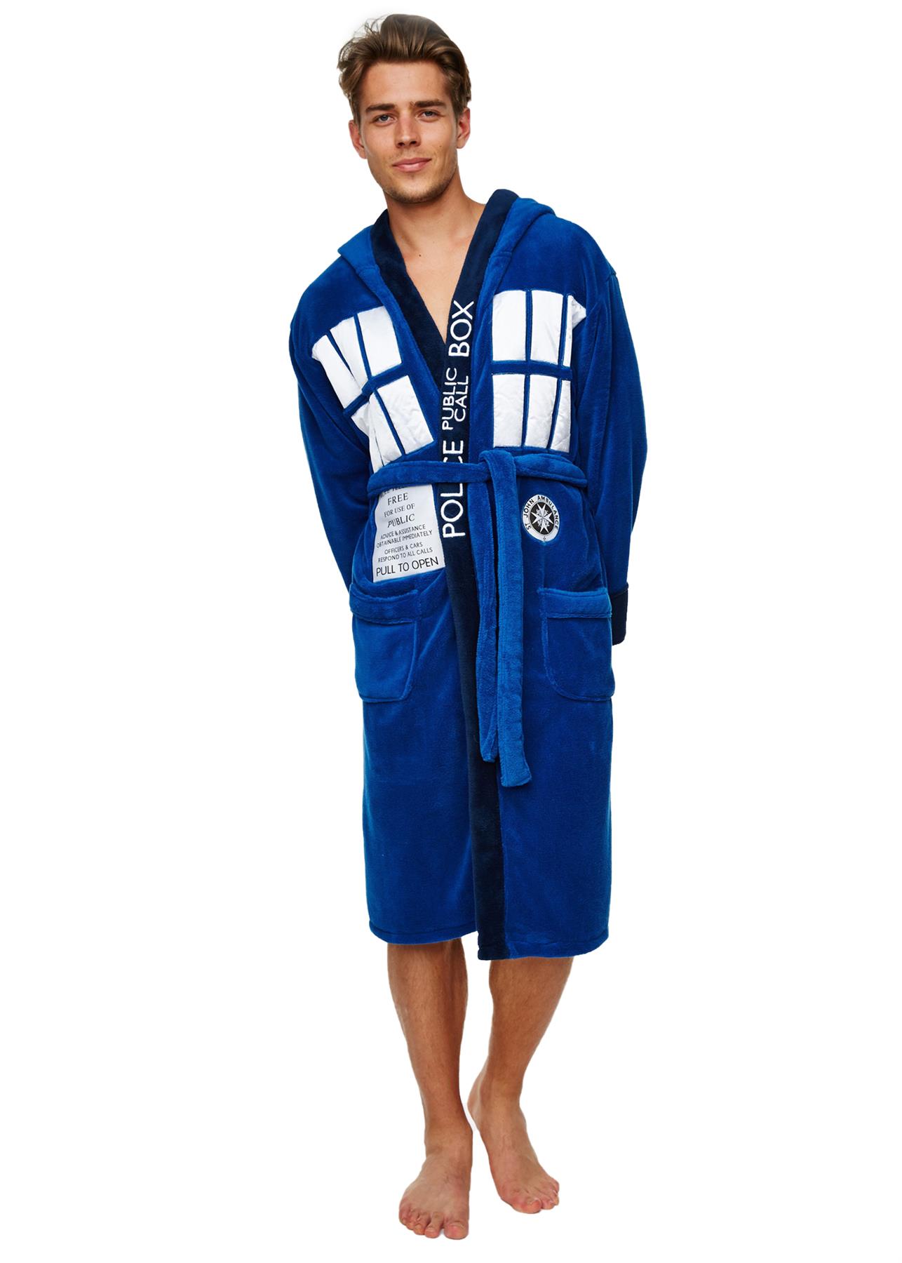VEKDONE Albornoz de Forro Polar para Hombre Bata con Capucha tama/ño Grande Bata de Felpa Abrigo c/álido para casa