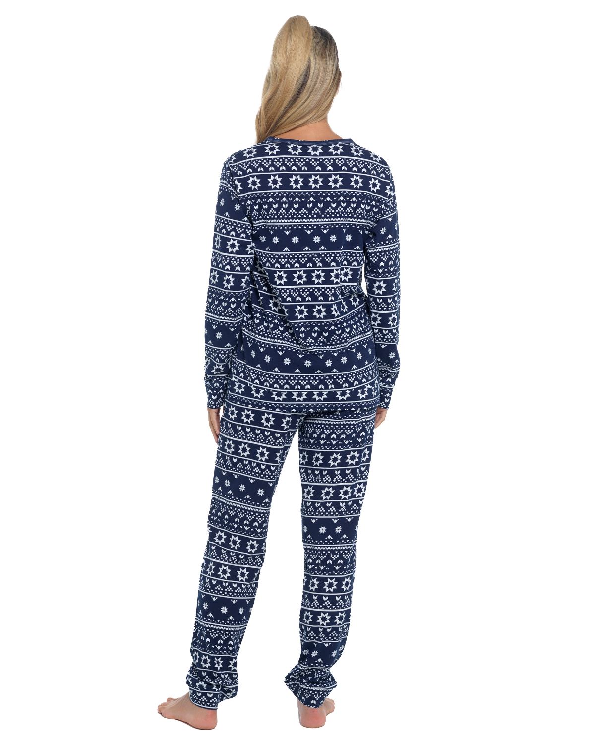 Long Jersey Pyjamas Ladies Soft Cotton Animal Print Pyjama Set Nightwear - Picture 26 of 35