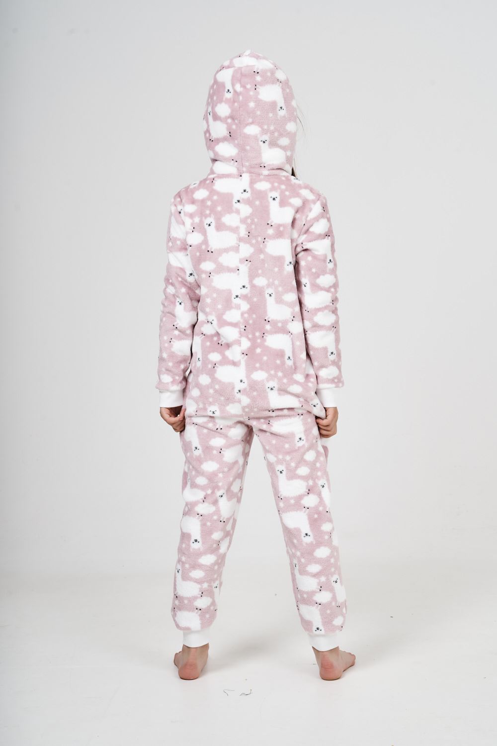 Kids Novelty Animal 1Onezie Soft Coral Fleece 3D All in One Sleepsuit with Hood - Picture 49 of 88