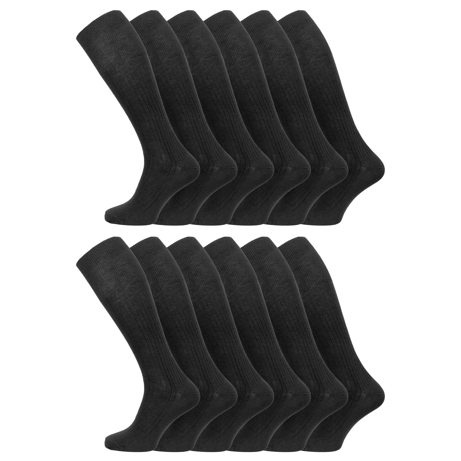 Long Hose Socks Mens Traditional 100 Cotton Full Knee Length Sock 6 or