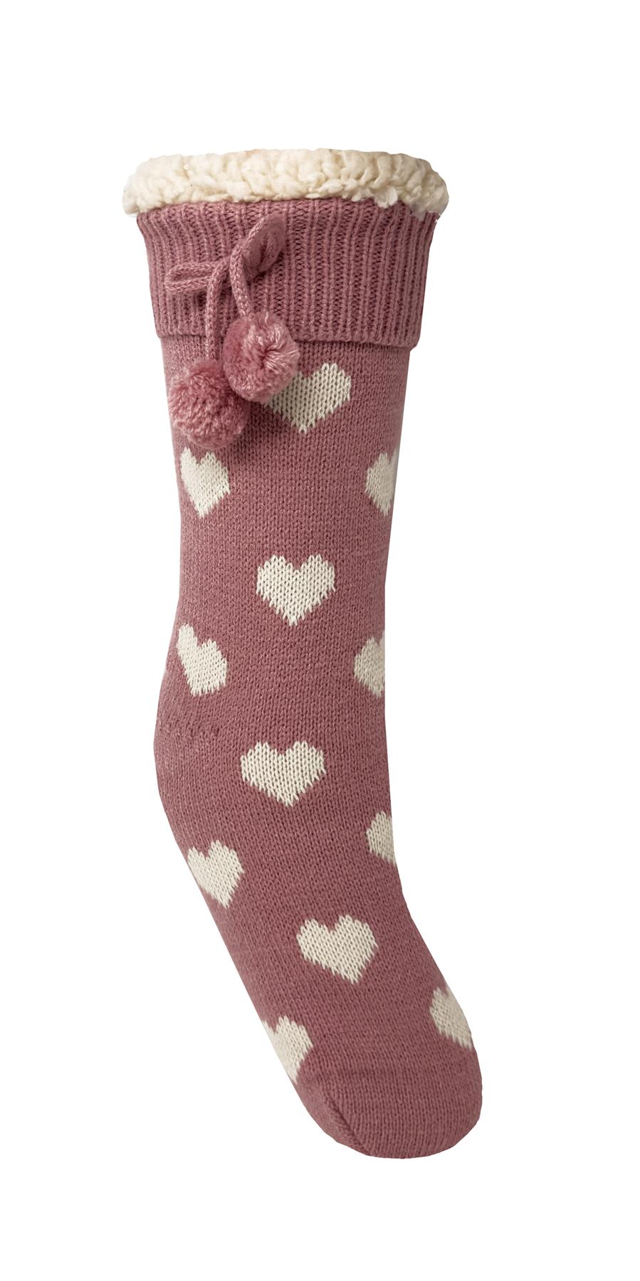 Bramble Lounge Slipper Socks Non-Slip Sherpa Lined Cosy Textured Sock - Picture 11 of 30