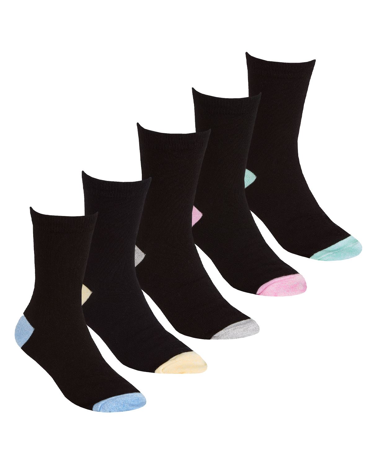 Kids Cotton Rich Socks Boys Girls Black Marl Crew Everyday Sock (5 or 10 Pairs) - Picture 10 of 13