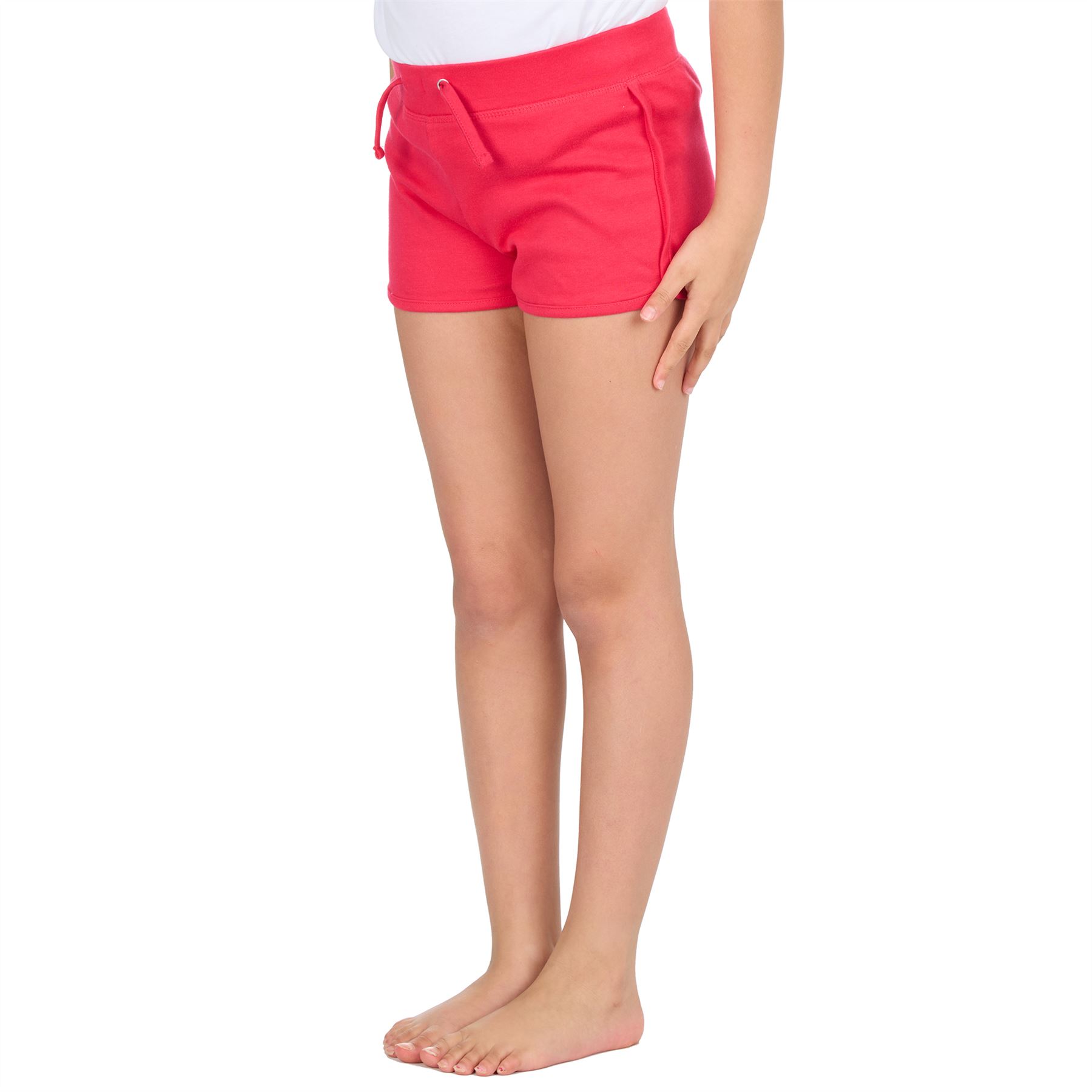 Girls Shorts 100% Jersey Cotton Casual Sports Style Holiday Gymnastic Summer - Picture 22 of 31