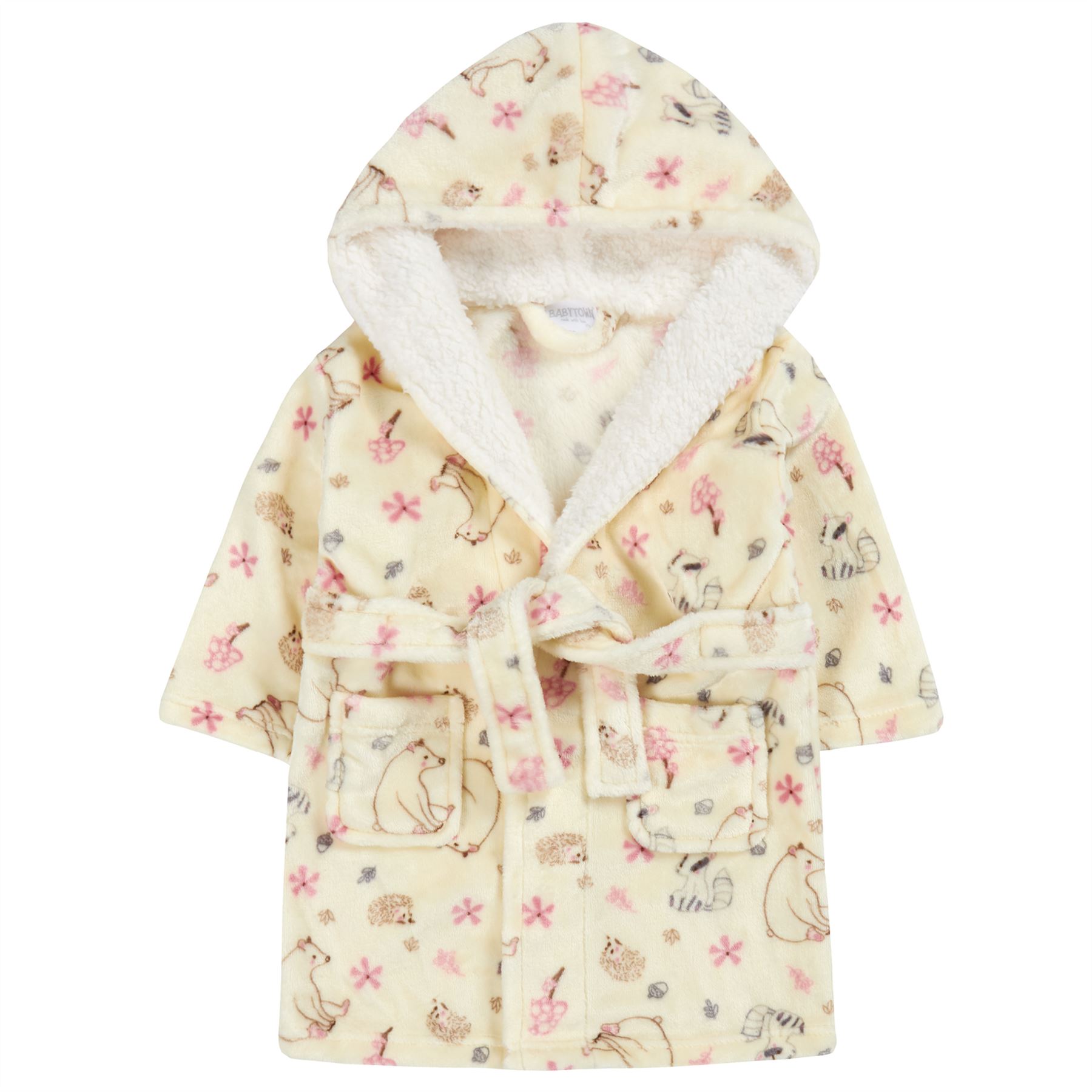 Baby Toddlers Bathrobe Infant Kid Soft Coral Fleece Hooded Dressing Gown - Picture 88 of 103