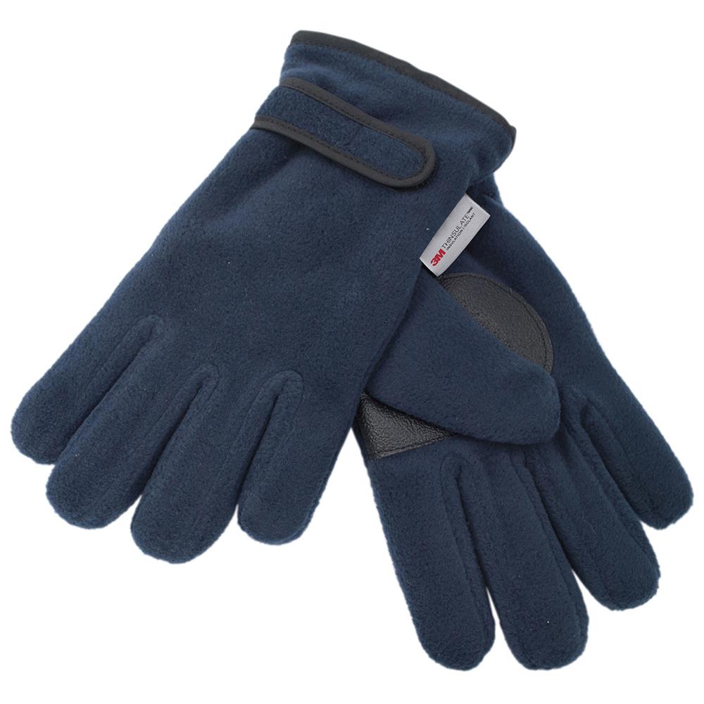 Kids Thermal Fleece Gloves Thinsulate Quality Polar Warm Glove 1 or 2 Pack - Picture 3 of 4