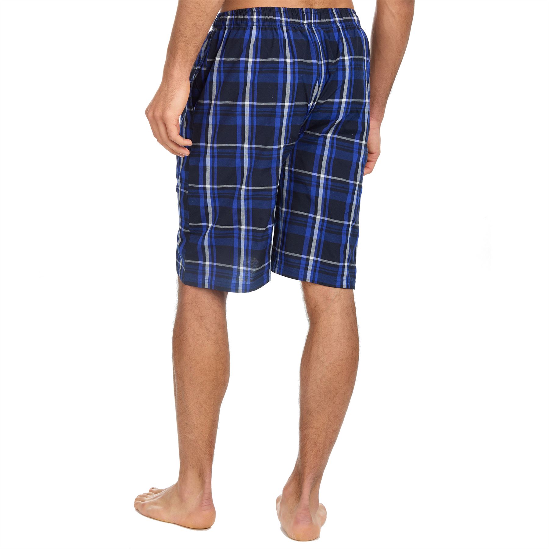 Mens Pyjama Shorts Woven Check Short Pyjamas Bottoms Pants Nightwear - Picture 20 of 35