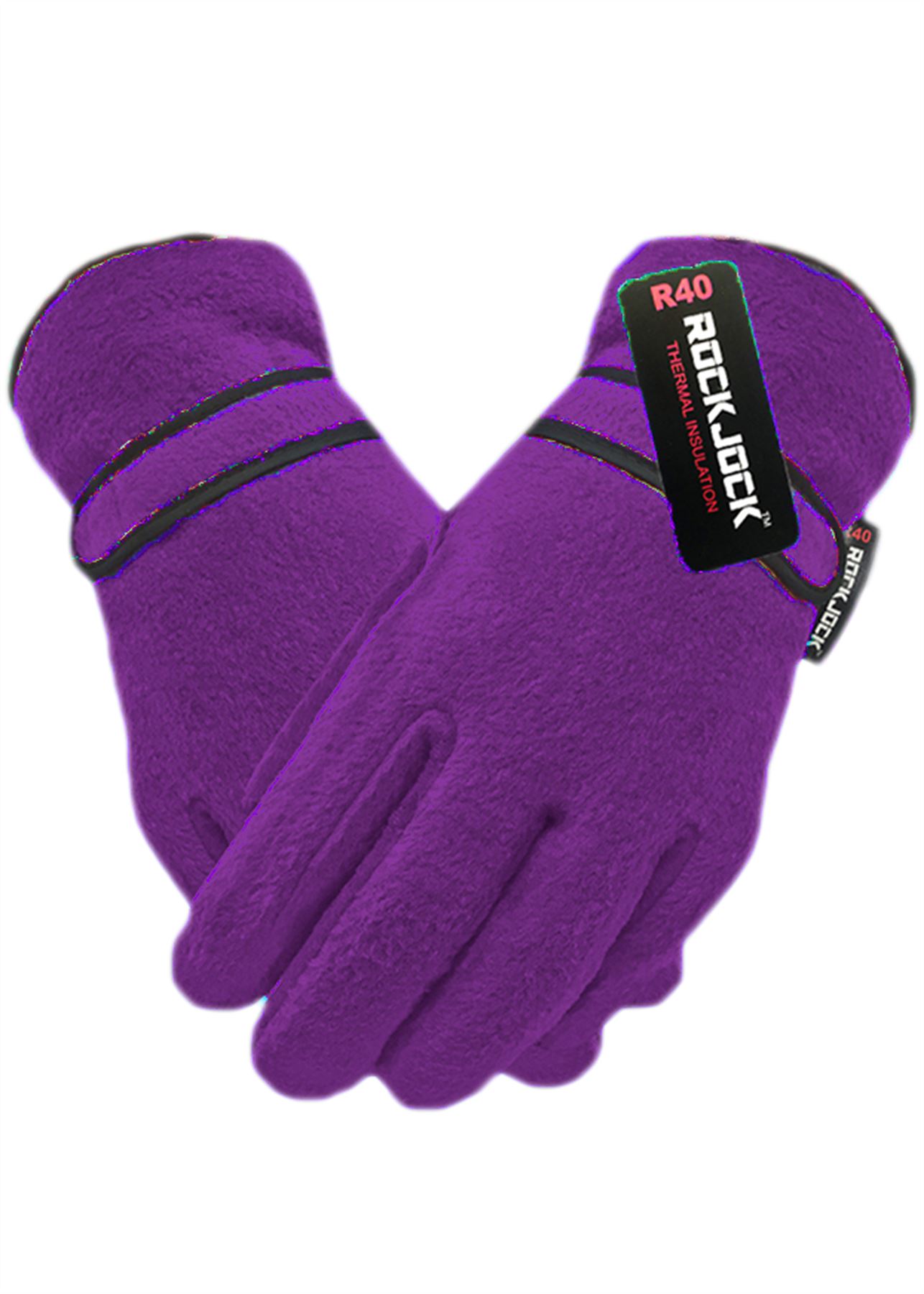 Rock Jock Kids Boys Girls Fleece R40 Fully Thermal Insulated Winter Gloves - Picture 4 of 7