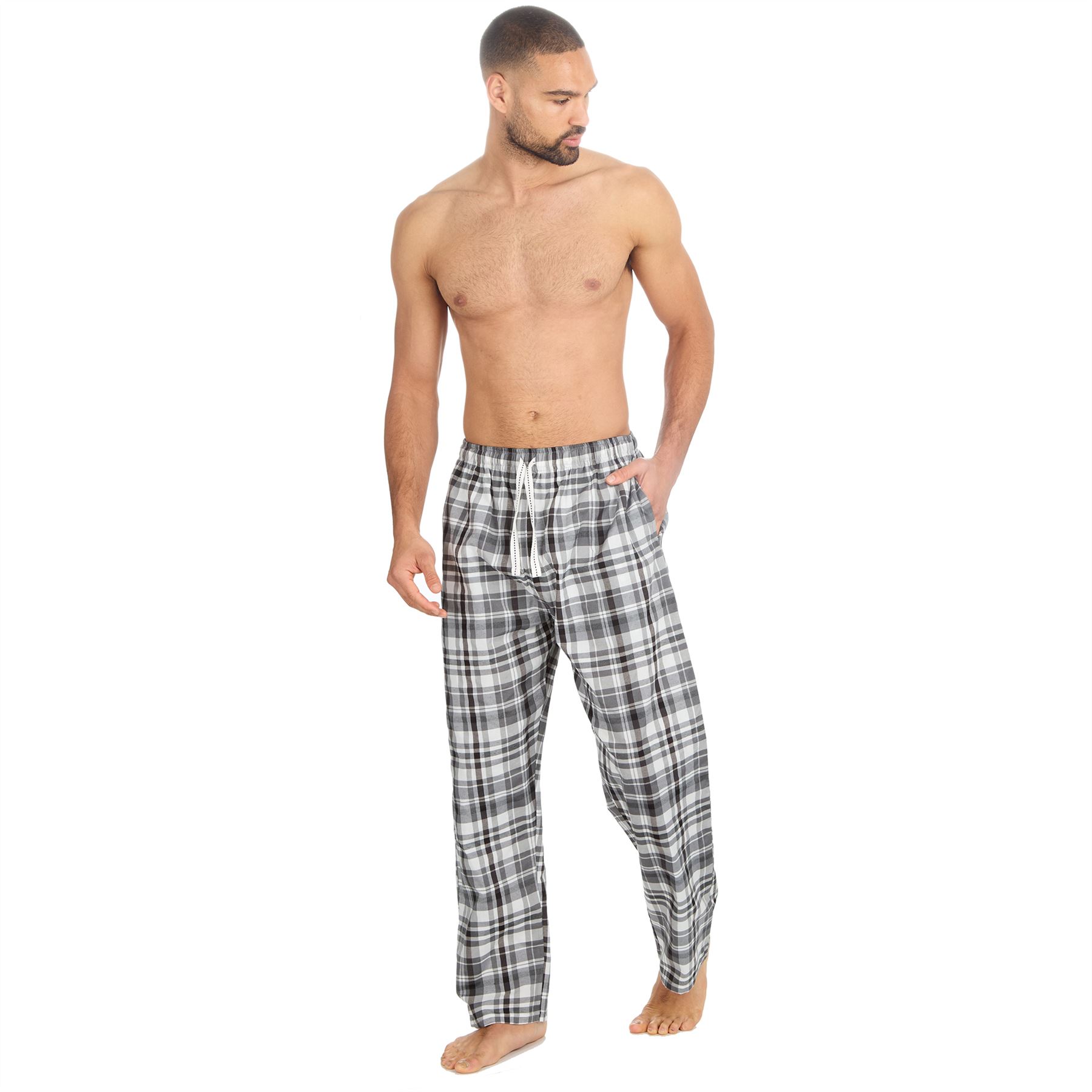 Woven Lounge Pants Mens Lightweight Woven Pyjama Bottoms PJs Nightwear - Picture 27 of 39