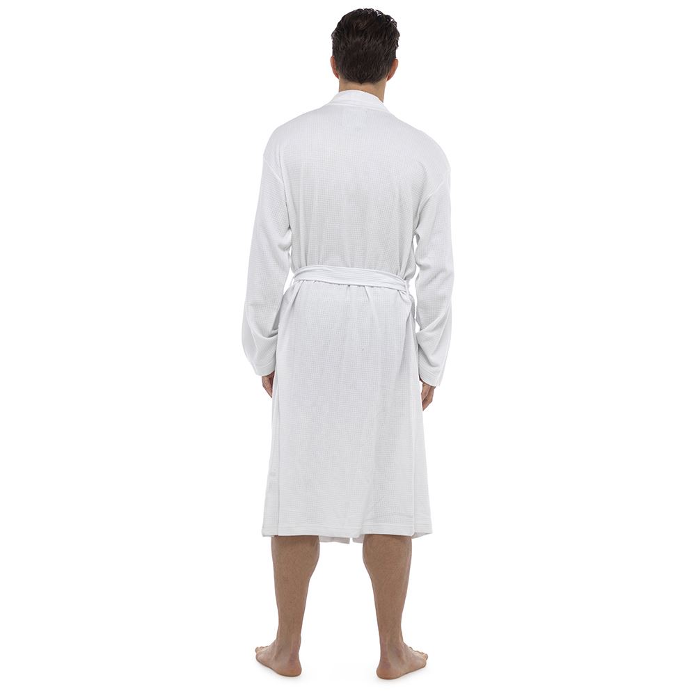 Mens Undercover Soft Cotton Lightweight Dressing Gown Bath Robe Waffle