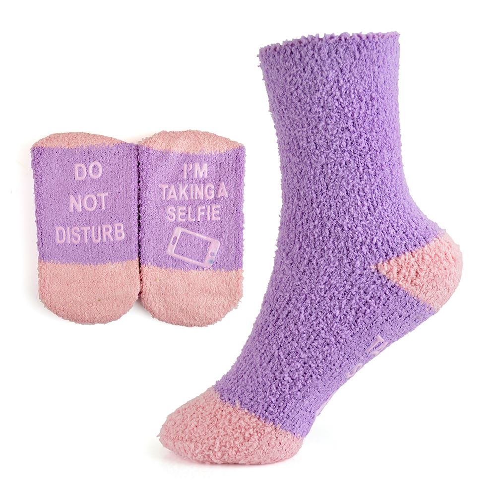 Slogan Sole Cosy Socks Kids Boys Girls Fluffy Winter Novelty Sock (3 Pairs) - Picture 8 of 9