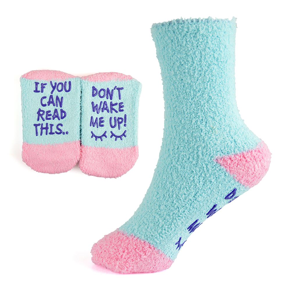 Slogan Sole Cosy Socks Kids Boys Girls Fluffy Winter Novelty Sock (3 Pairs) - Picture 9 of 9