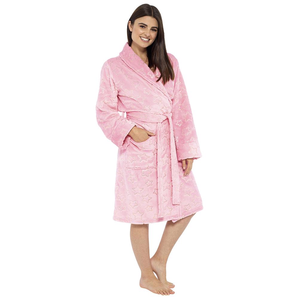 Ladies Warm Cosy Winter Soft Fleece Dressing Gown Robe Nightwear UK 826 eBay