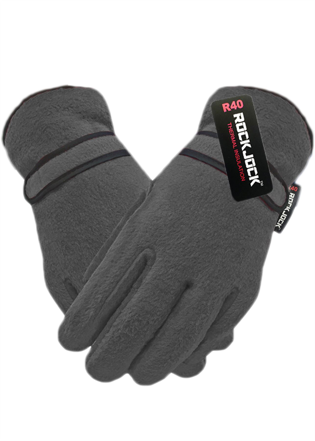 Rock Jock Kids Boys Girls Fleece R40 Fully Thermal Insulated Winter Gloves - Picture 6 of 7