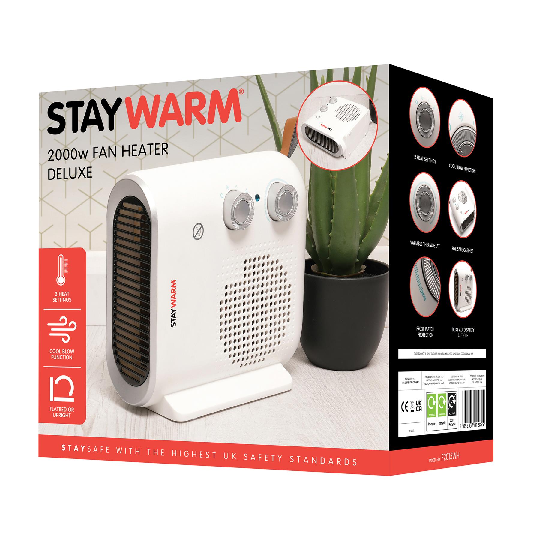 STAYWARM Stand- und Flachbett-Heizlüfter mit 2 Heizstufen - Bild 14 von 28