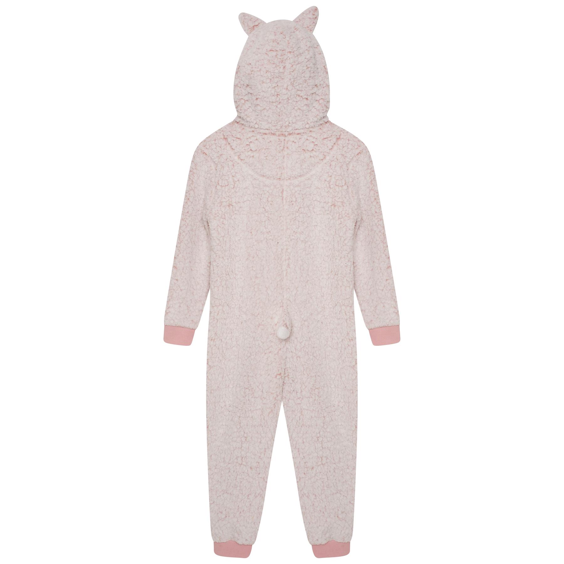 Kids Novelty Animal 1Onezie Soft Coral Fleece 3D All in One Sleepsuit with Hood - Picture 20 of 88