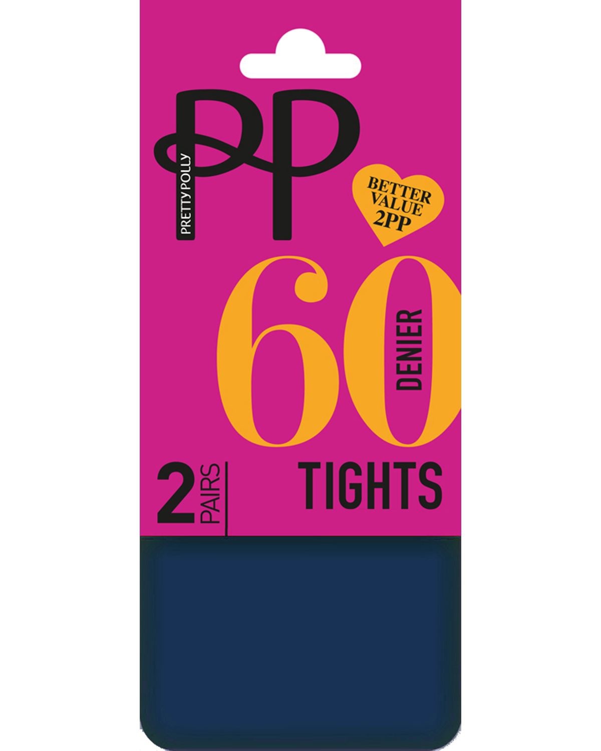 Pretty Polly Opaque Tights Ladies 60 Denier Everyday Hosiery (2 Pack) - Picture 5 of 5
