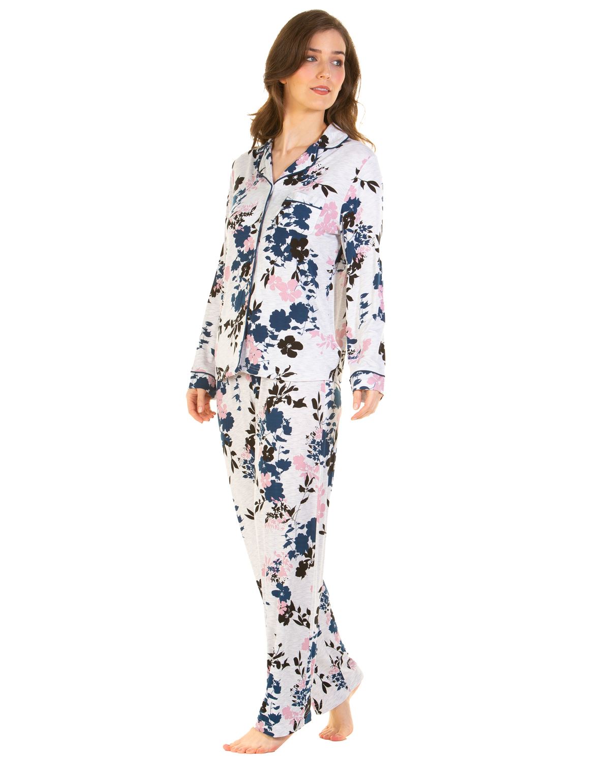 Conjunto de pijama de encaje de bambú hipoalergénico transpirable con botones La Marquise - Imagen 4 de 9