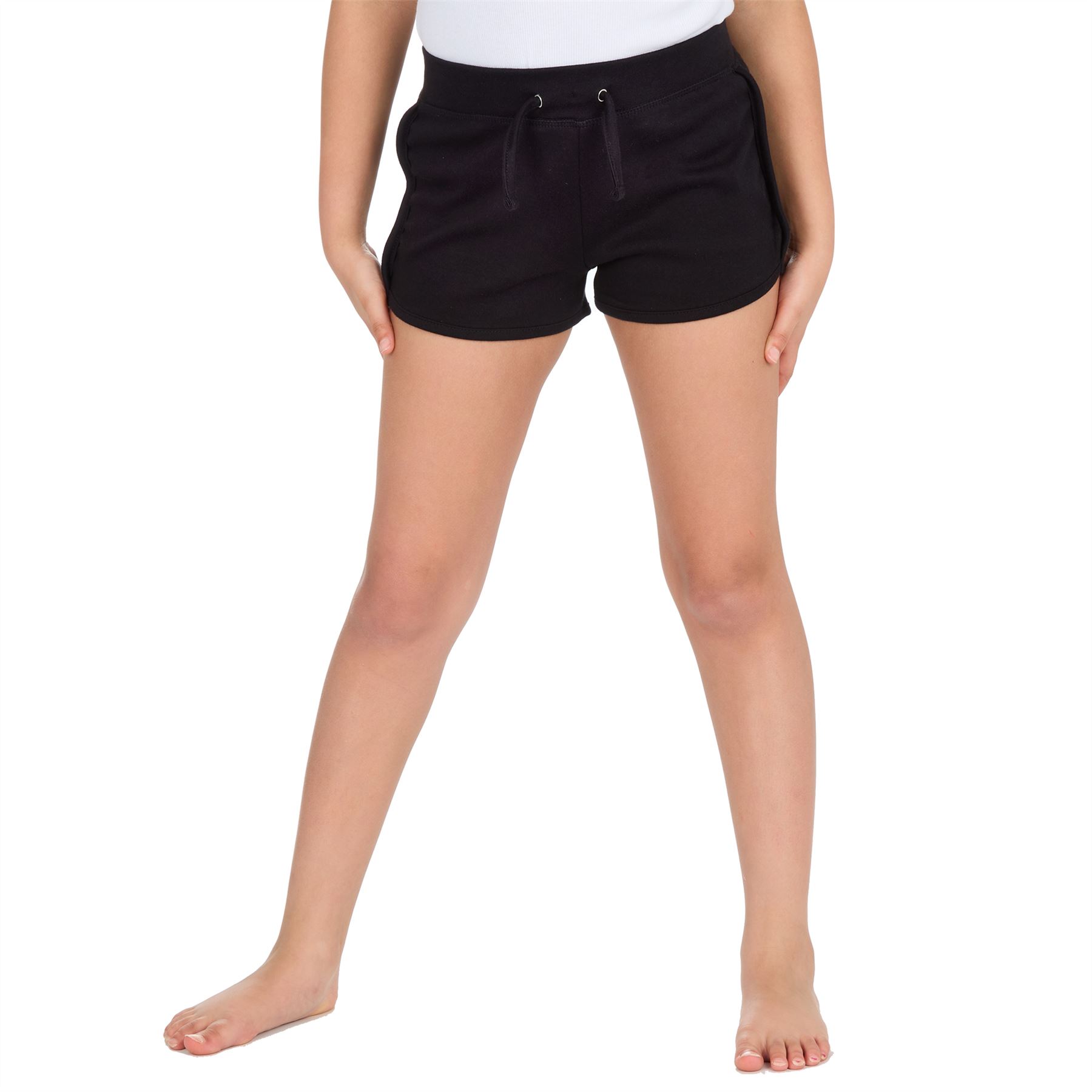 Girls Shorts 100% Jersey Cotton Casual Sports Style Holiday Gymnastic Summer - Picture 13 of 31