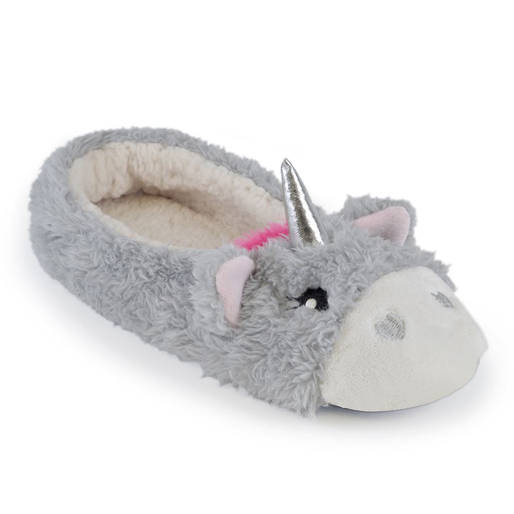 Slumberzzz Filles Nouveauté Fourrure Synthétique Licorne Chaussons de Ballet Slumberzzz Filles Nouveauté Fourrure Synthétique Licorne Chaussons de Ballet