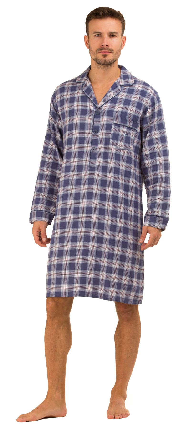 Mens Haigman Nightwear Brushed 100 Cotton 7394 Nightshirt eBay
