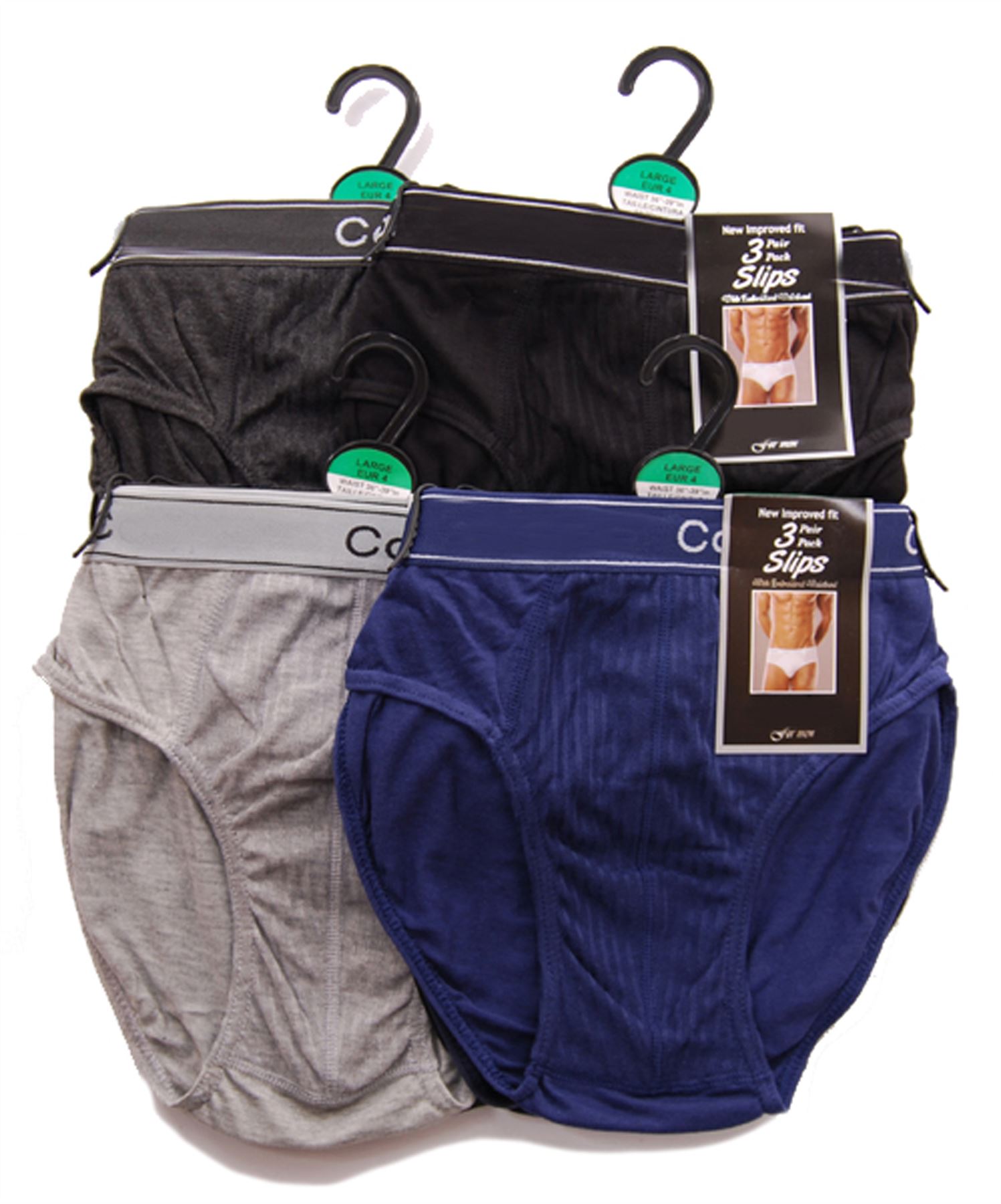 6 Pairs Mens Gents Cotton Rich Briefs Slips Underpants Assorted Colours