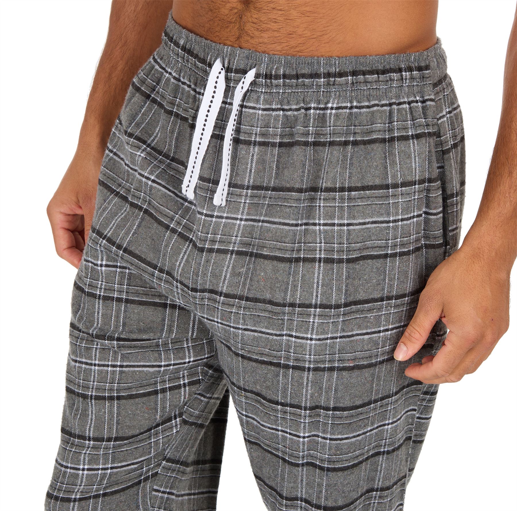 Mens Pyjama Set Adults Jersey & Flannel Cotton Blend Long Sleeve Lounge Pyjamas - Picture 19 of 25