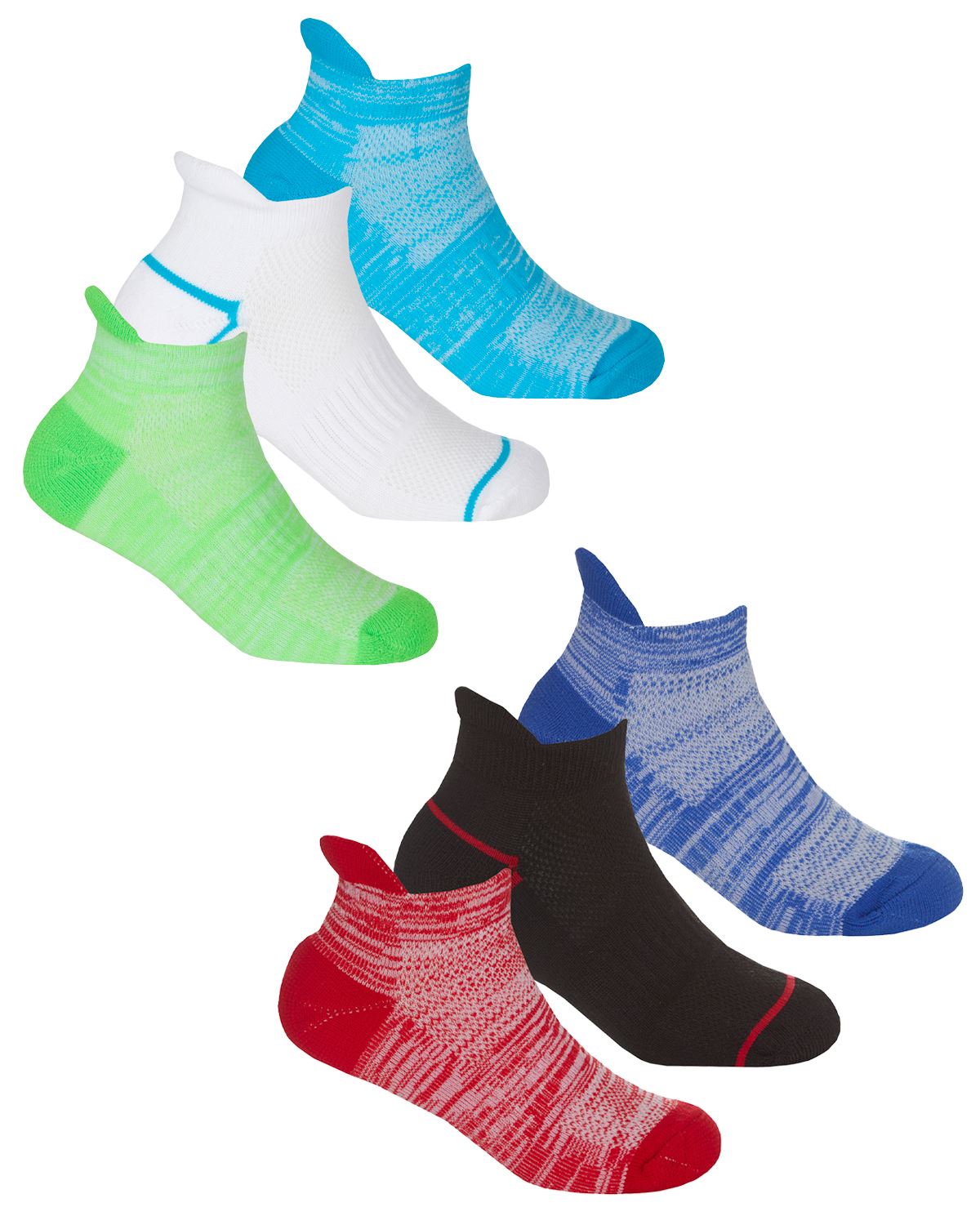Kids Trainer Socks Boys Girls Active Breathable Sport Liner Sock 6 or 12 Pairs - Picture 29 of 31