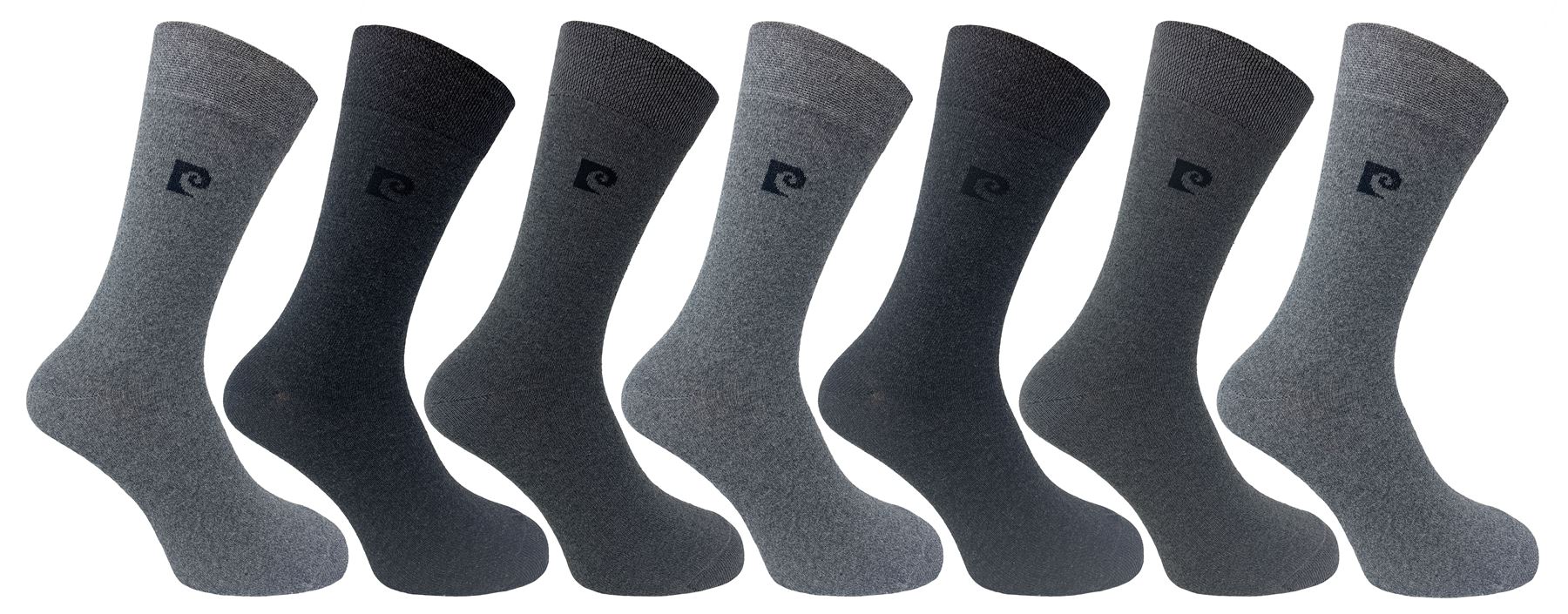 Calcetines de vestir Pierre Cardin para hombre mezcla algodón diseño clásico calcetín de trabajo paquete de 7 - Imagen 6 de 9