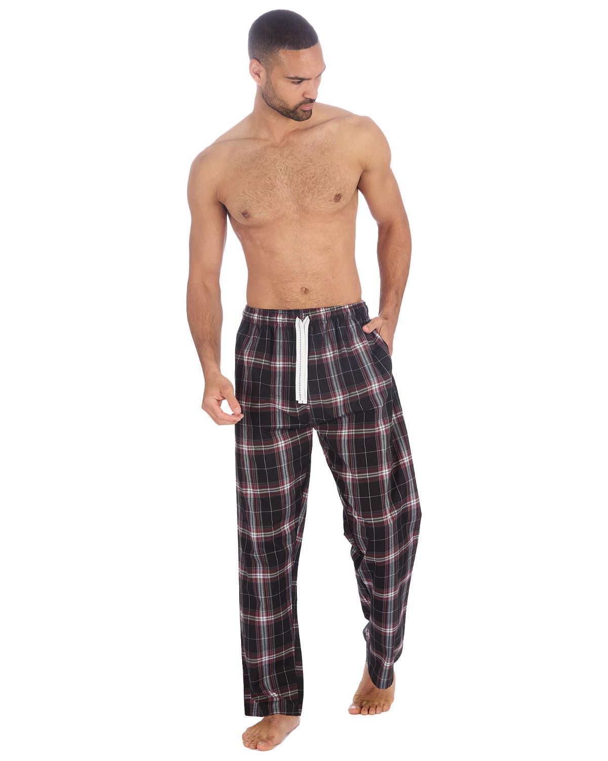 Woven Lounge Pants Mens Lightweight Woven Pyjama Bottoms PJs Nightwear - Picture 12 of 39