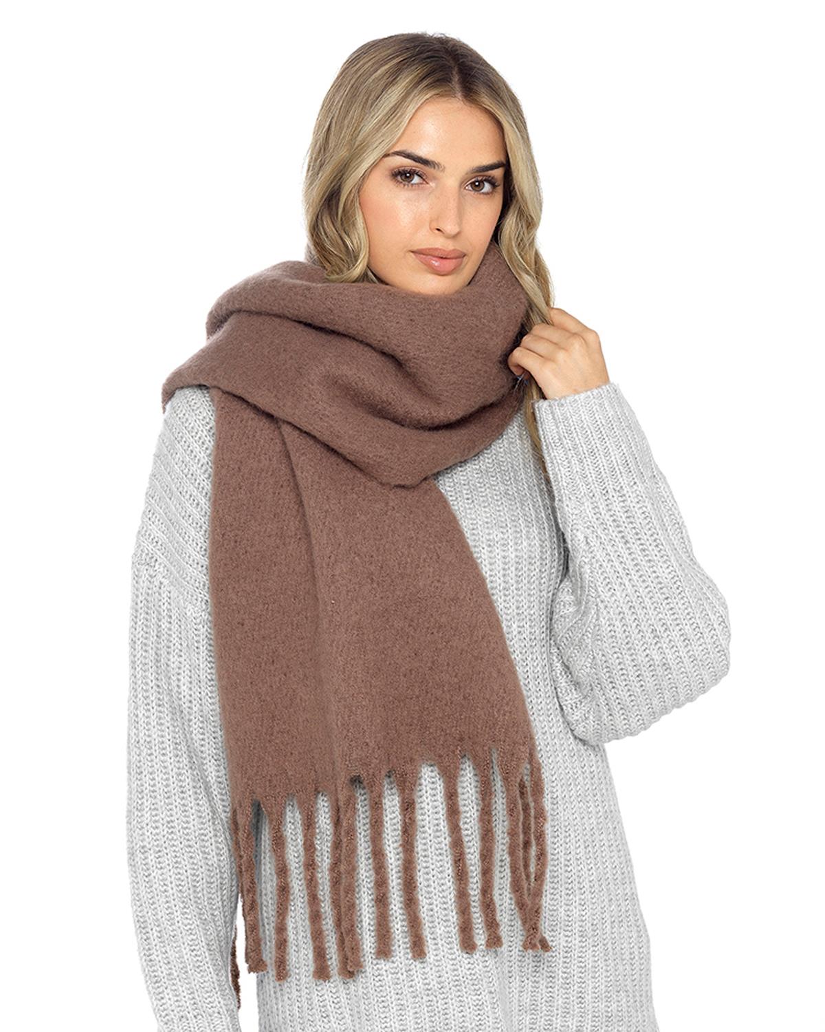 Veil Kotteri Tome Camel-Womens Scarf-Cosy Warm-V By Very-Knit