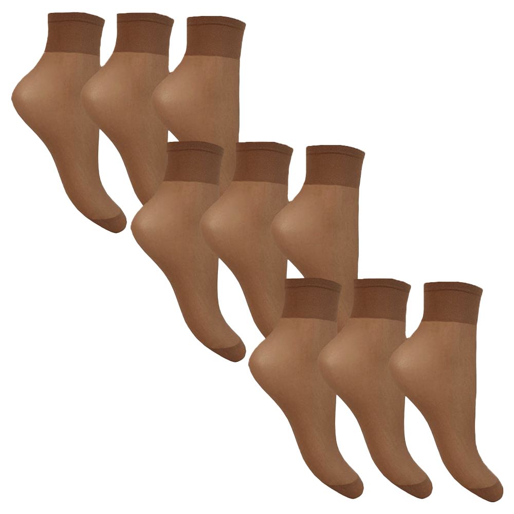 Joanna Gray Comfort Top Anklets 15 Denier Sheer Ankle Pop Sock Hosiery (9 PAIRS) - Picture 15 of 18