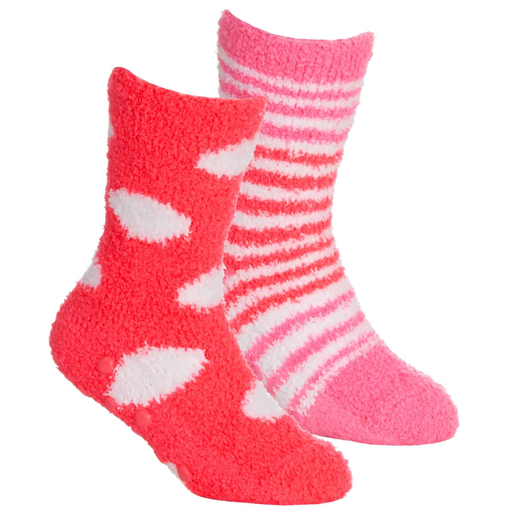 Babies Kids Fluffy Socks Cosy Warm Fuzzy Slipper Bed Sock with Grips (4 Pairs) - Picture 67 of 74