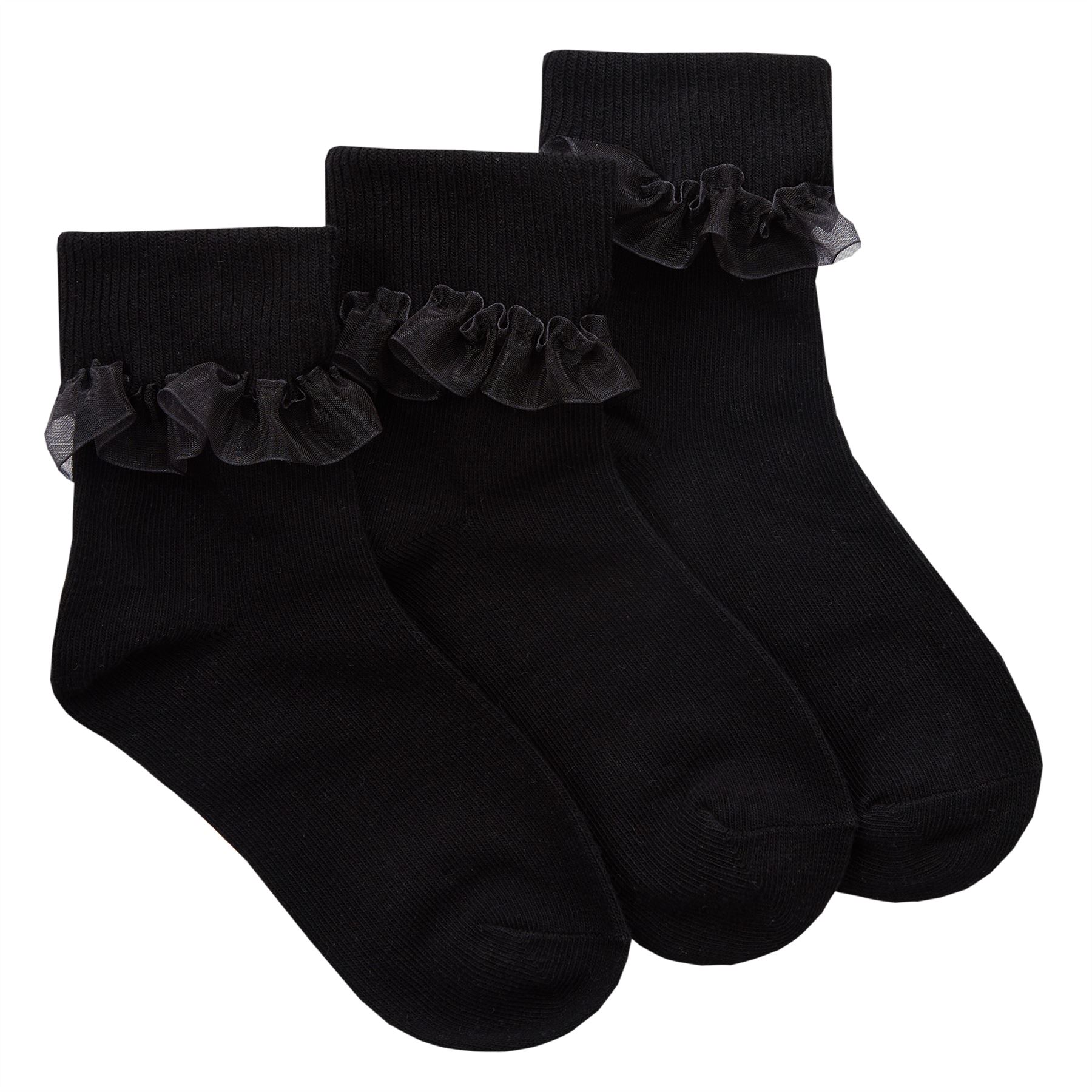 Kids Cotton Lace Socks Girls Fold Over Frilly Trim School Everyday Party Sock - Picture 27 of 37