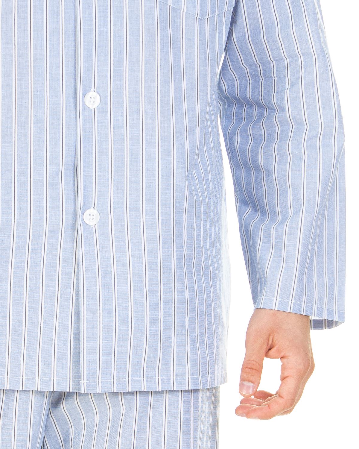 Haigman Cotton Pajamas Traditional Tailored Button Long Pajama Set Nightwear - Picture 15 of 31