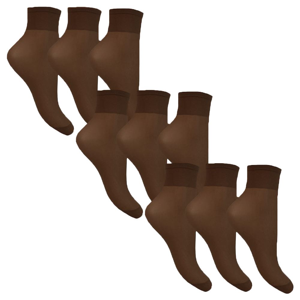 Joanna Gray Comfort Top Anklets 15 Denier Sheer Ankle Pop Sock Hosiery (9 PAIRS) - Picture 11 of 18