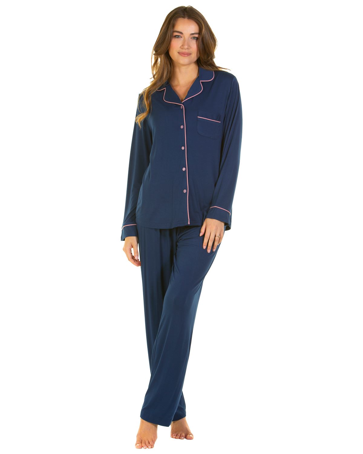 Conjunto de pijama de encaje de bambú hipoalergénico transpirable con botones La Marquise - Imagen 6 de 9