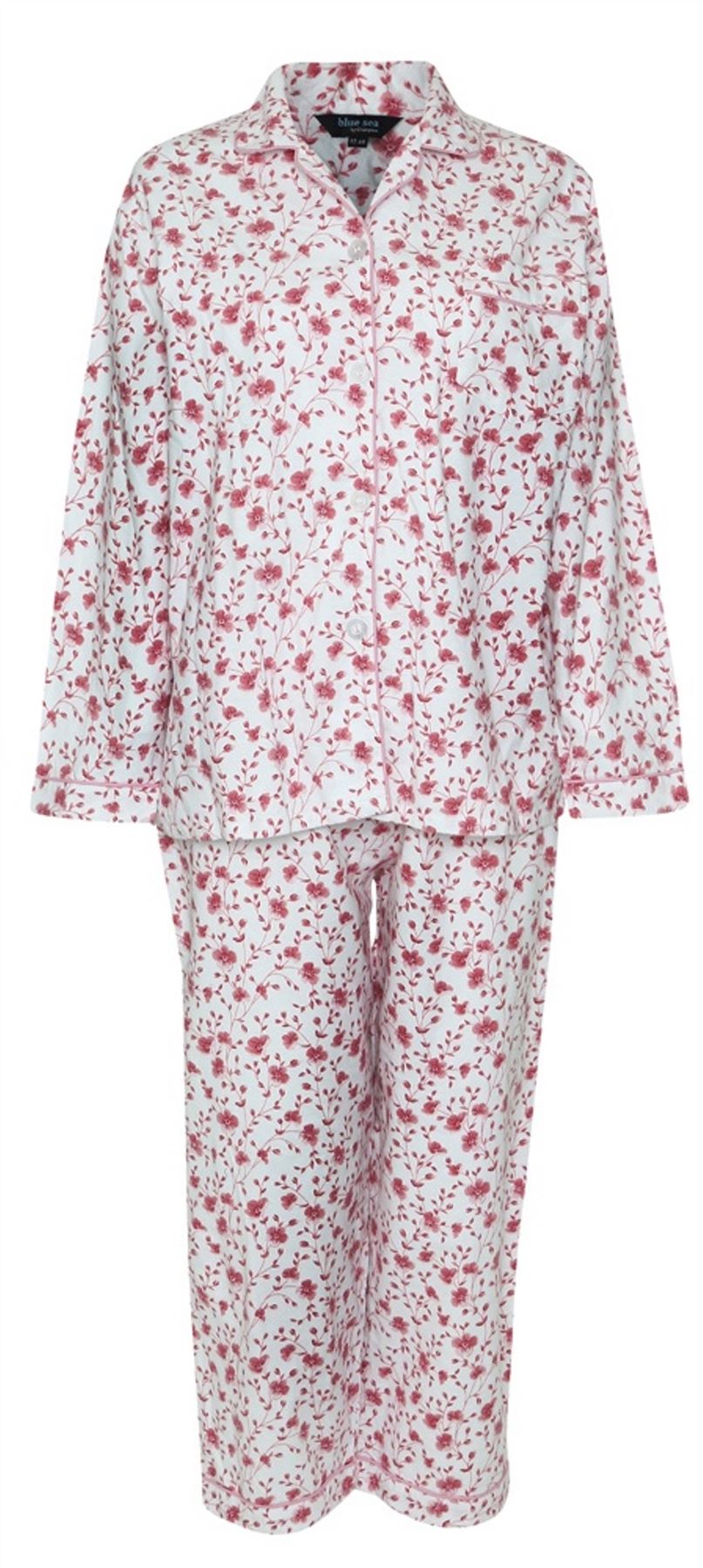 Womens Blue Sea Wincyette Brushed 100% Cotton Pyjamas Pjs 1545 by Champion Womens Blue Sea Wincyette Brushed 100% Cotton Pyjamas Pjs 1545 by Champion