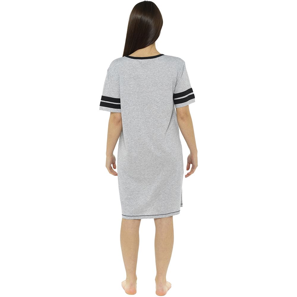 Womens Soft Jersey Cotton/Cotton Rich Long or Short Sleeve Nightshirt