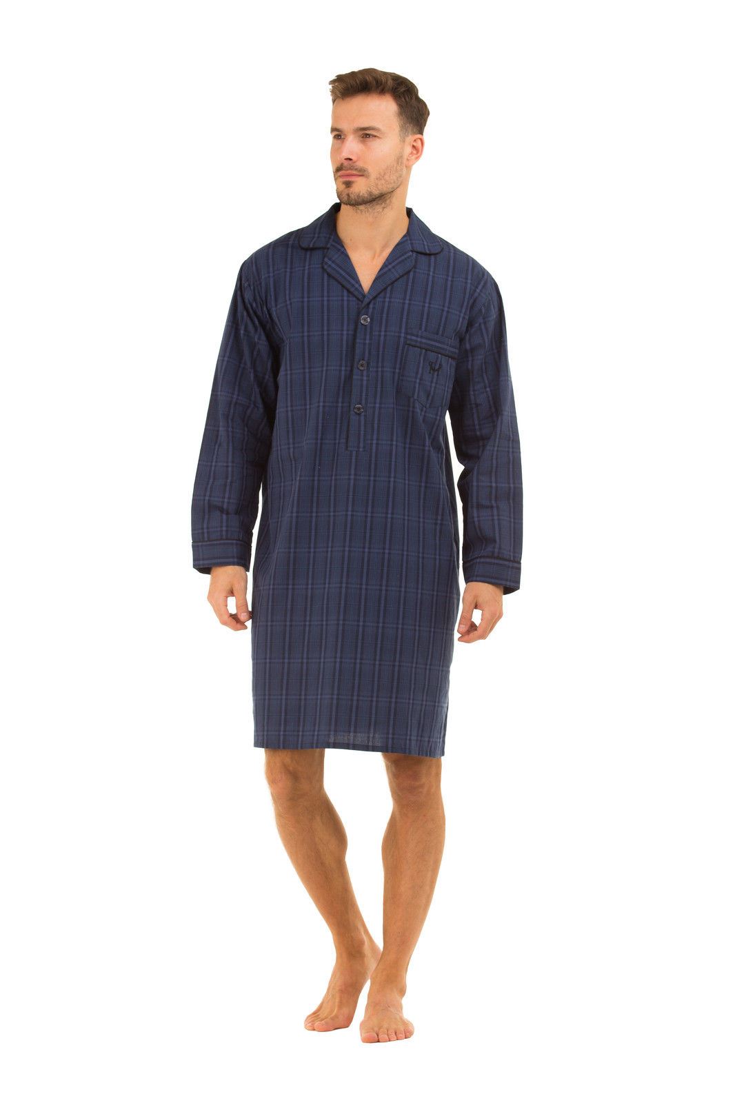 Haigman Nightwear Mens LIGHTWEIGHT Poplin 100 Cotton 7391 Nightshirt