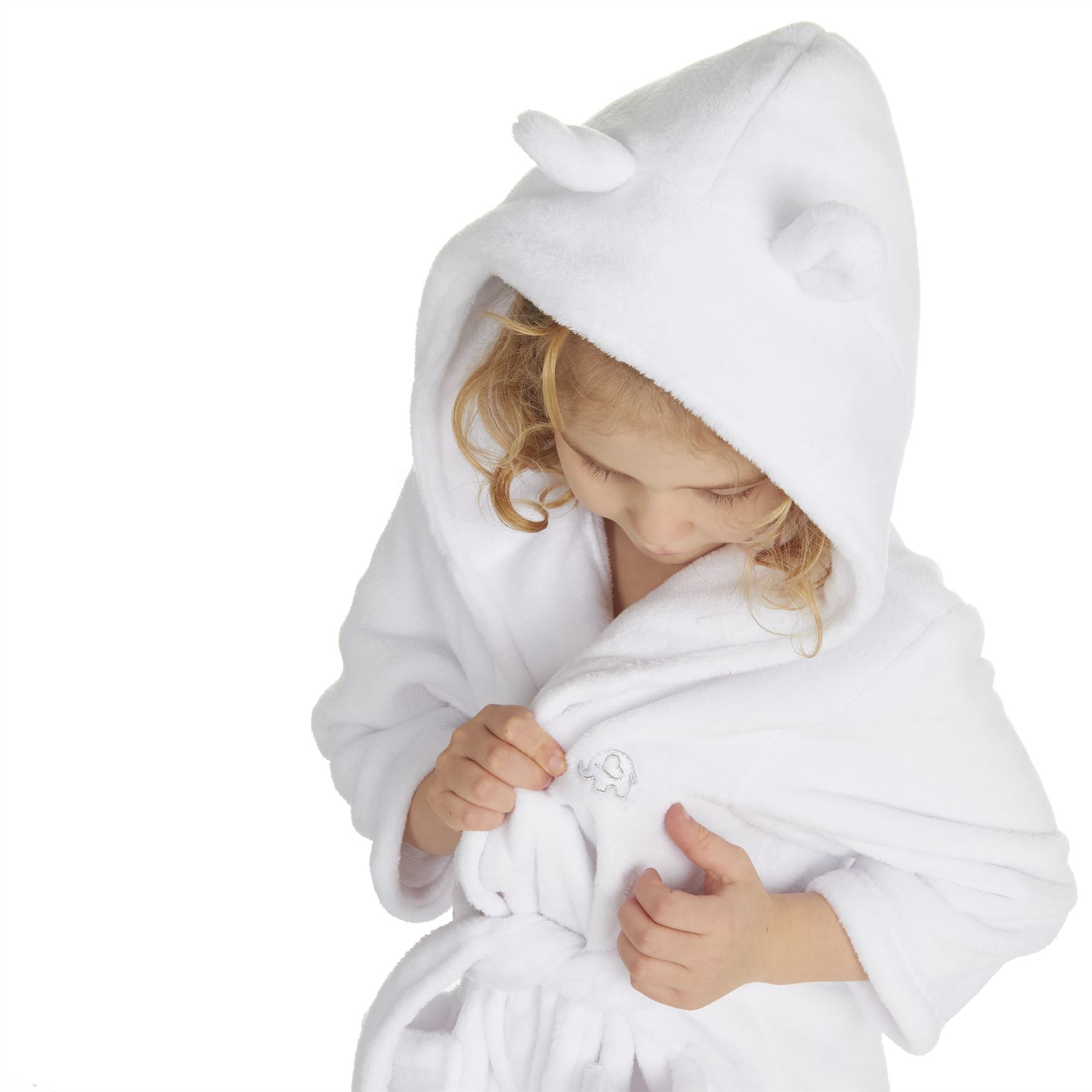 Baby Toddlers Bathrobe Infant Kid Soft Coral Fleece Hooded Dressing Gown - Picture 46 of 103