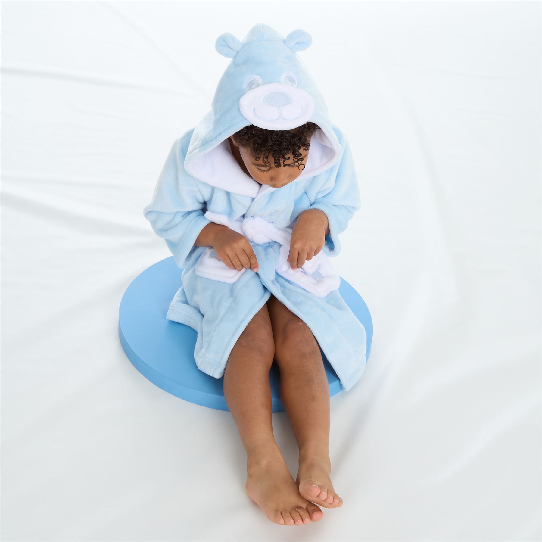 Baby Toddlers Bathrobe Infant Kid Soft Coral Fleece Hooded Dressing Gown - Picture 70 of 103