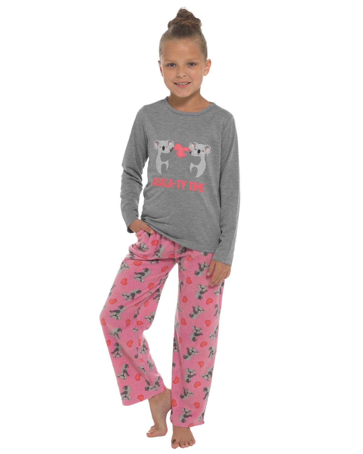 Jersey & Fleece Schlafanzug Schlummerhütte Mädchen Langarm Neuheit Tier Pyjama Set - Bild 2 von 9