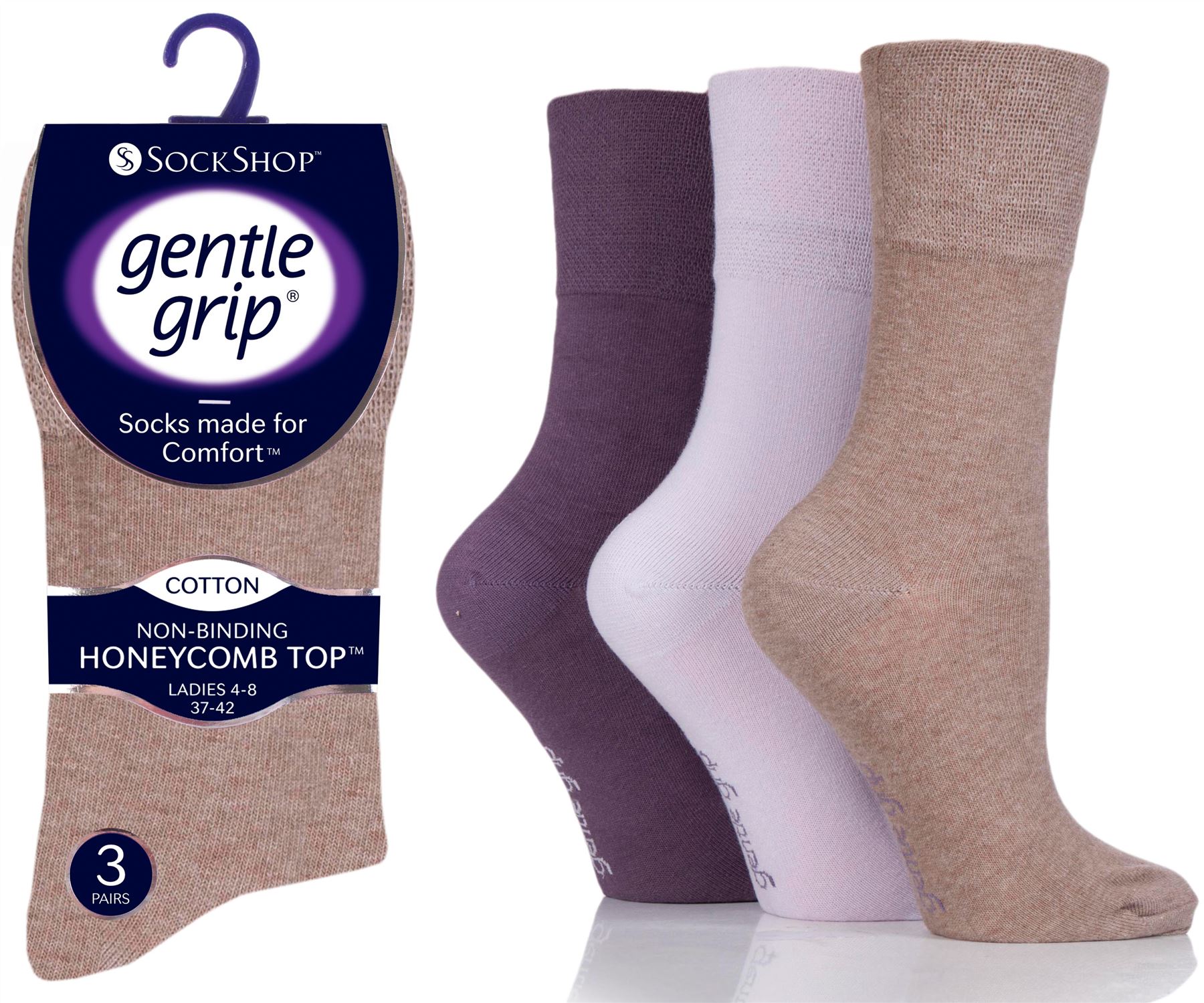 Sock Shop Non Elastic Loose Top Plain Diabetic Socks Gentle Grip Mens