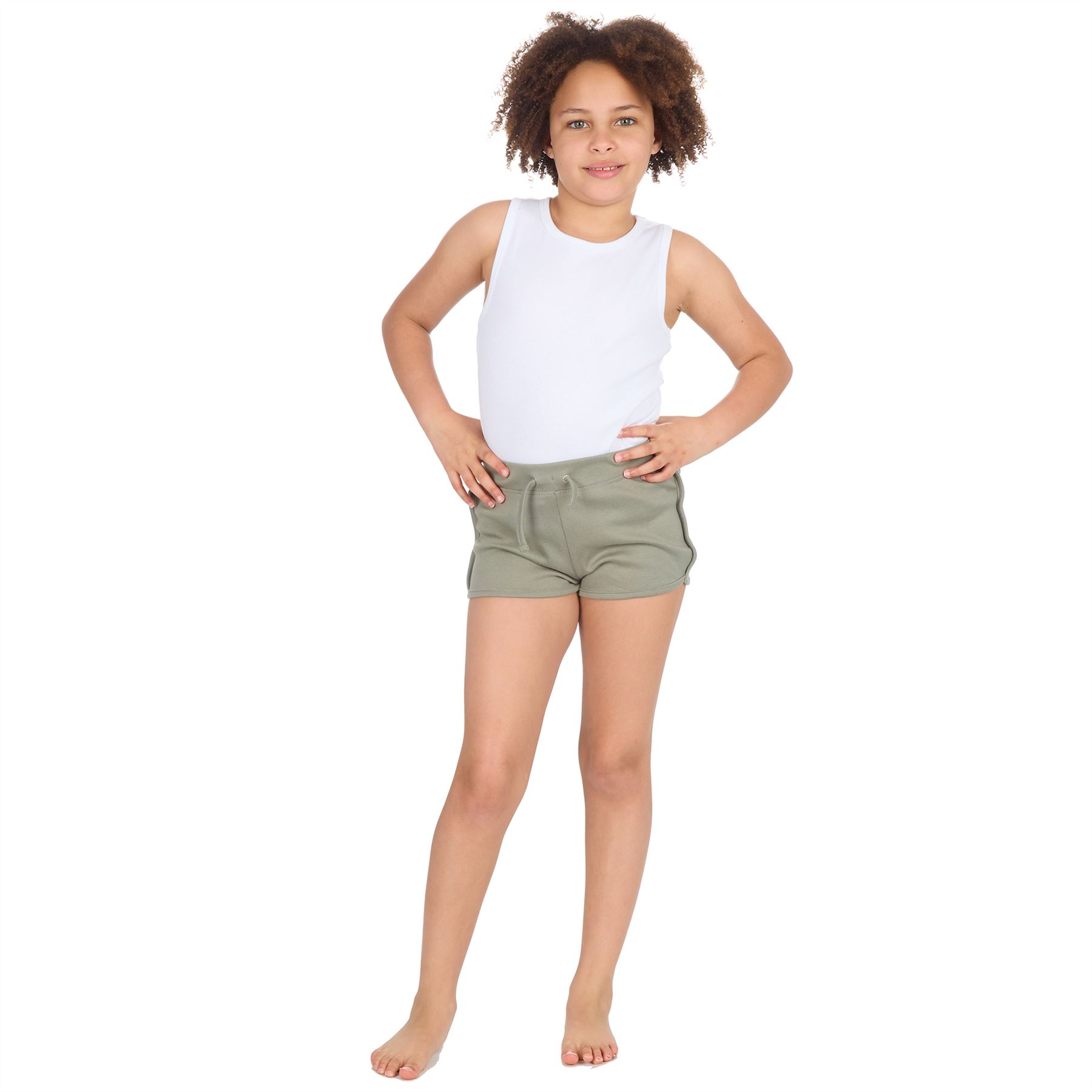 Girls Shorts 100% Jersey Cotton Casual Sports Style Holiday Gymnastic Summer - Picture 27 of 31