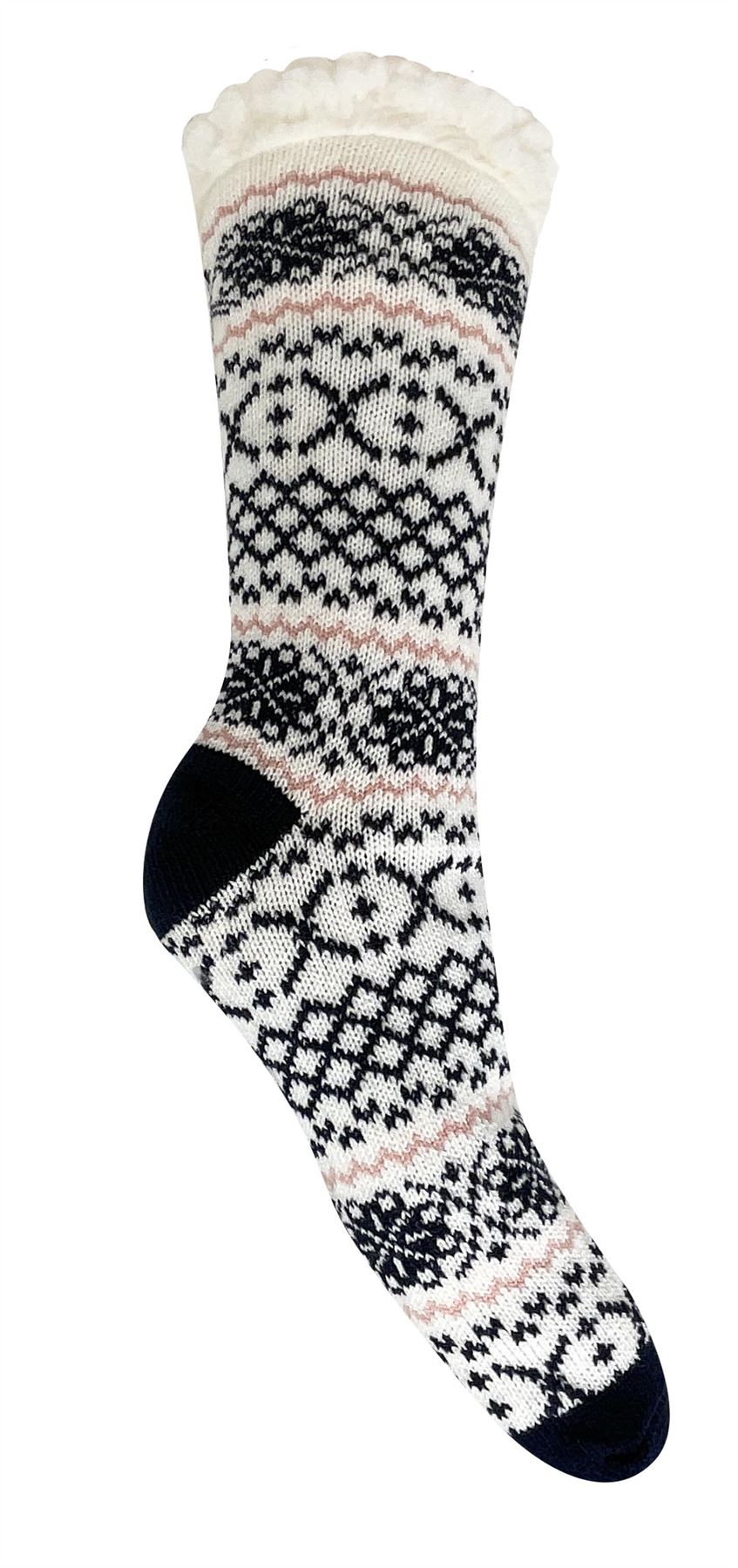 Bramble Lounge Slipper Socks Non-Slip Sherpa Lined Cosy Textured Sock - Picture 13 of 30