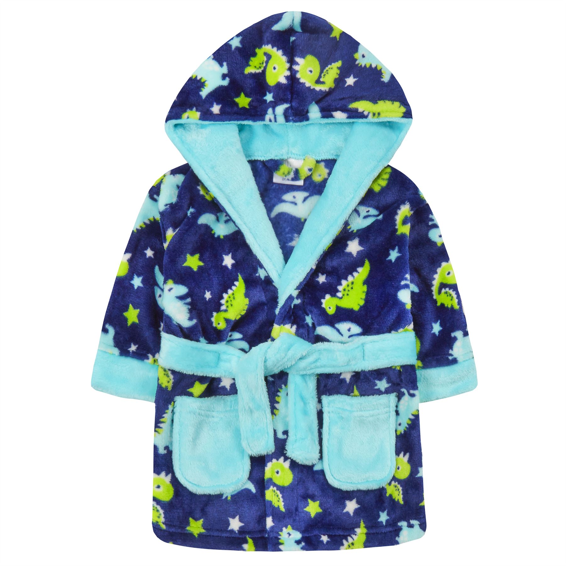 Baby Toddlers Bathrobe Infant Kid Soft Coral Fleece Hooded Dressing Gown - Picture 2 of 103