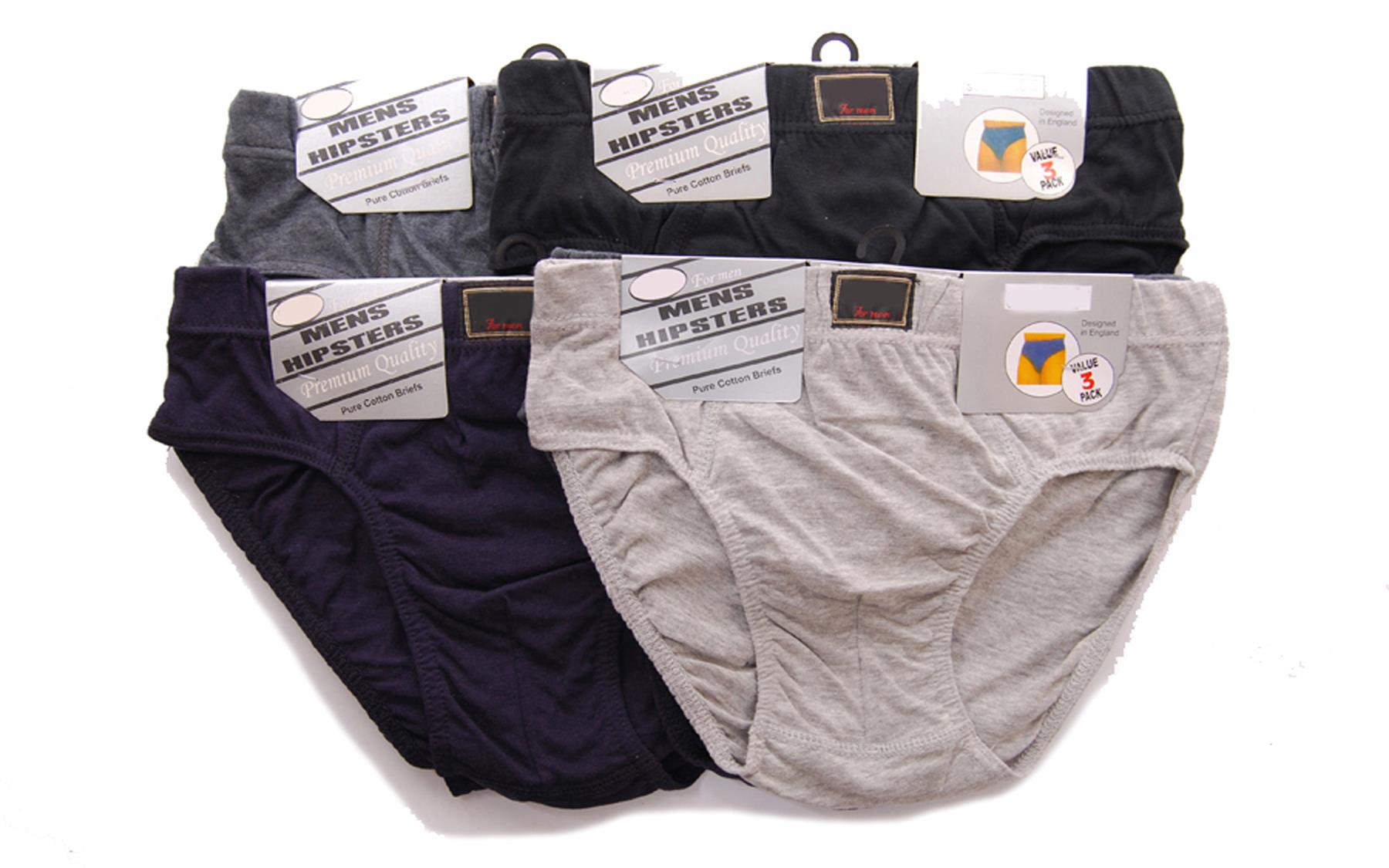 Cotton Rich Briefs Slips Mens Underpants Assorted Colours S-6XL 6 Pairs - Picture 4 of 10