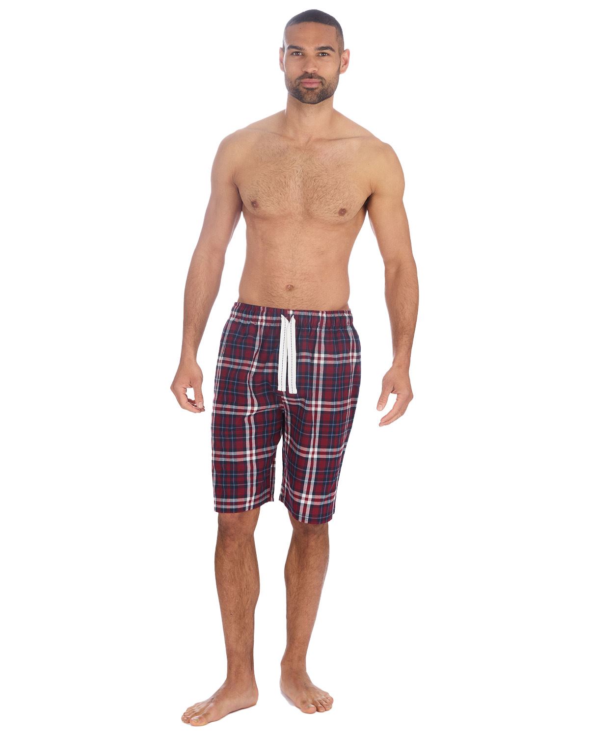 Mens Pyjama Shorts Woven Check Short Pyjamas Bottoms Pants Nightwear - Picture 32 of 35